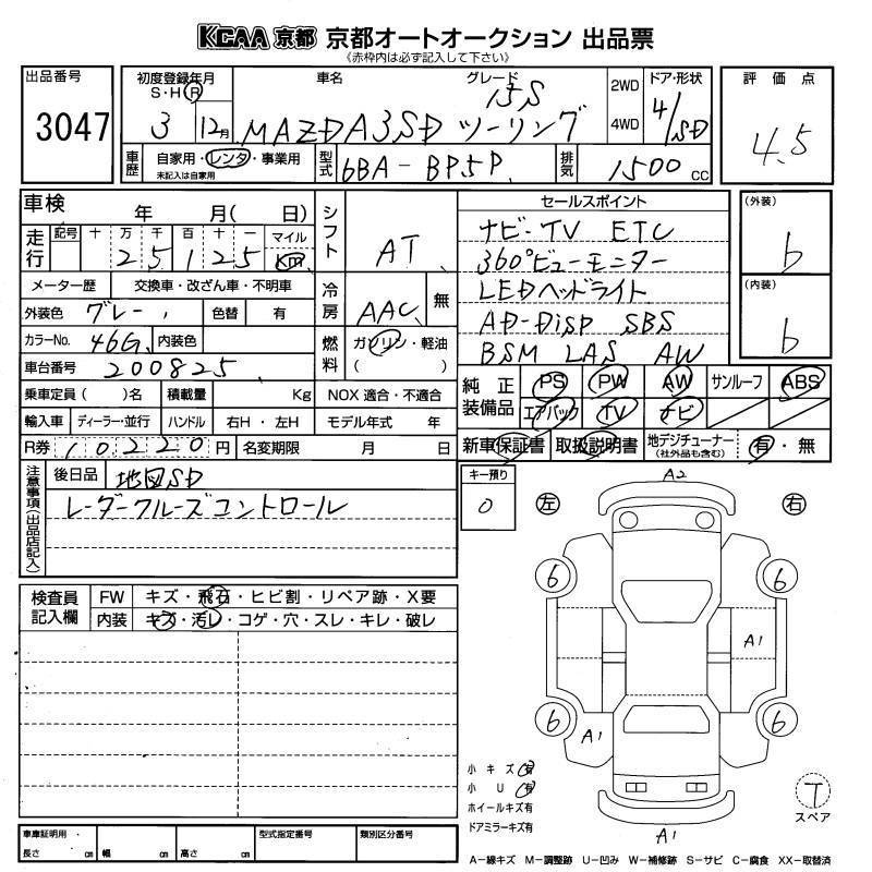 Аукционный лист