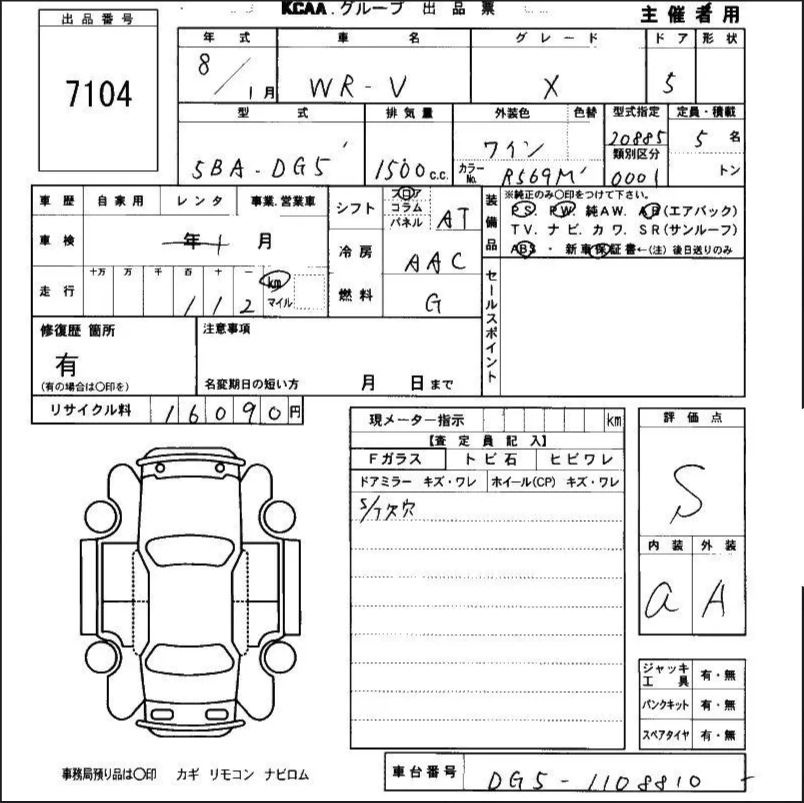 Аукционный лист