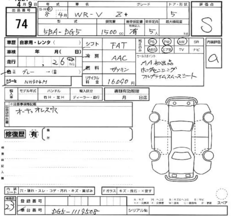 Аукционный лист